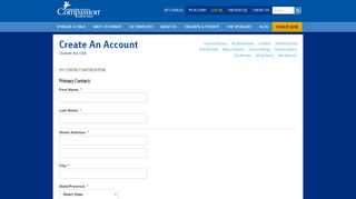 Create An Account - Compassion International