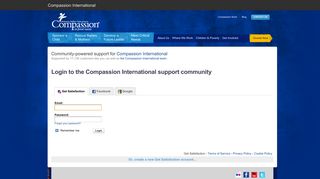 Login to the Compassion International support community