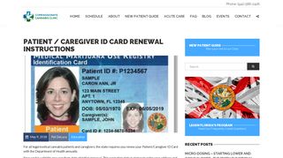 Patient / Caregiver ID Card Renewal Instructions - Compassionate ...