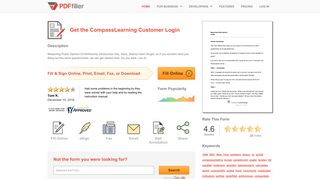 Fillable Online CompassLearning Customer Login Fax Email Print ...