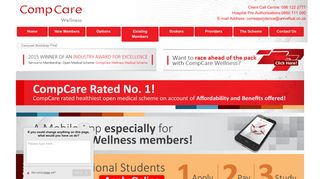 CompCare Wellness Website : Home Page