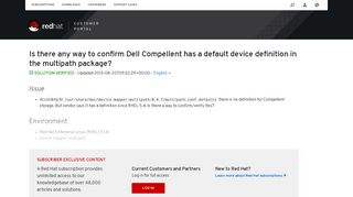 Is there any way to confirm Dell Compellent has a default device ...