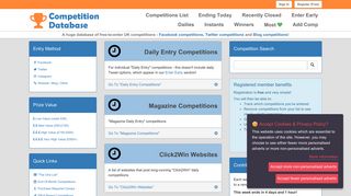 Daily Entry - Competition Database
