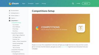 Competition Widget Setup - Gleam