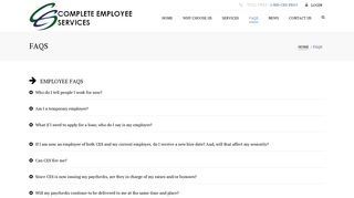 FAQs- Complete Employee Services