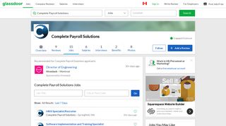Complete Payroll Solutions Jobs | Glassdoor.ca