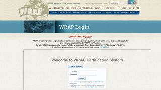 WRAP Certification System