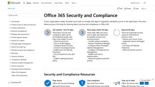 Office 365 Security and Compliance | Microsoft Docs