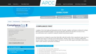 Compliance First | APCC
