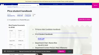 PTCA Student Handbook - Course Hero