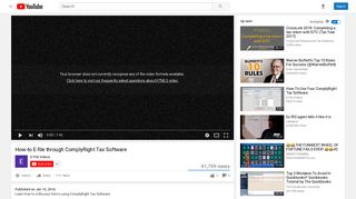 How-to E-file through ComplyRight Tax Software - YouTube