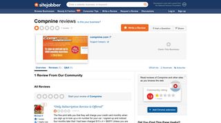 Compnine Reviews - 1 Review of Compnine.com | Sitejabber