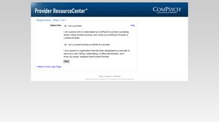ComPsych Corporation - Provider ResourceCenter - Registration ...