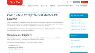CompTIA CertMaster CE - CompTIA IT Certifications