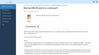What does HSBC RS stand for on a credit report? - DebtCC