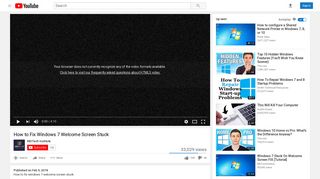 How to Fix Windows 7 Welcome Screen Stuck - YouTube