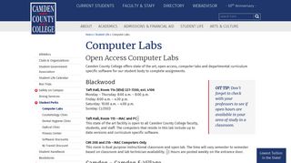Computer Labs - Camden County College