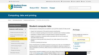 Computing, labs and printing - Southern Cross University