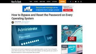 How to Bypass and Reset the Password on Every Operating System