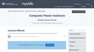 Didasko Institute Pty Ltd - Computer Power Institute - 22099 - MySkills