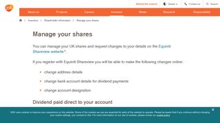 Manage your shares | GSK