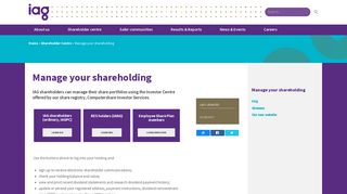 Manage your shareholding | IAG Limited