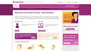 Log in to Investor Centre - Computershare