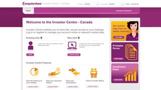 Computershare Investor Centre - Canada