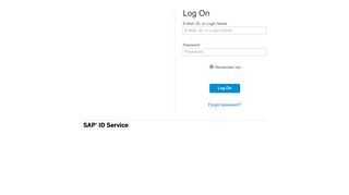 Log On - SAP ID Service