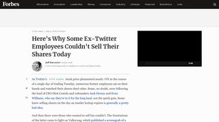 Here's Why Some Ex-Twitter Employees Couldn't Sell Their Shares ...