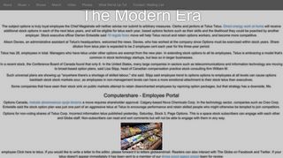 Telus Employee Stock Options , - The Modern Era