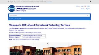 Welcome | COMSATS Institute of Information Technology - Lahore ...