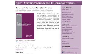 Computer Science and Information Systems: ComSIS