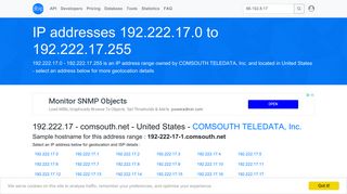 192.222.17 - comsouth.net - United States - COMSOUTH TELEDATA ...