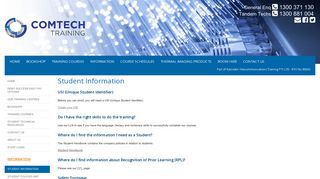 Student Information - Comtech Training
