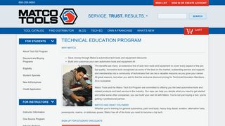Matco Tools TechEd | Automotive Tools Student Discounts