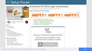 How to Login to the Comtrend CT-5372 - SetupRouter