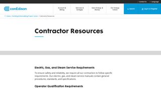 Contractor Resources | Con Edison