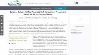 Concerro Delivers Its Most Advanced Shift Management Program and ...