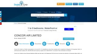 CONCOR AIR LIMITED - Company, directors and contact details ...