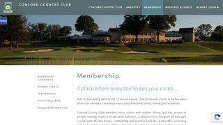 Golf and Recreational Memberships | Concord Country Club
