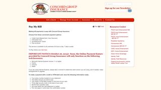 Pay My Bill - Concord Group Insurance