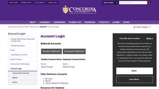 Account Login | Concordia University Texas
