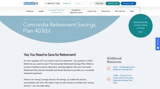 Concordia Retirement Savings Plan 403(b) - Concordia Plan Services