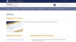 Concur – Panther Express Travel & Expense Management
