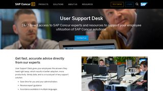 User Support Desk - 24/7 Direct Access to SAP Concur Experts - SAP ...