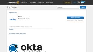 Okta - SAP Concur App Center