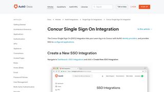 Concur Single Sign On Integration - Auth0