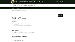 E-Gov Travel | U.S. Department of the Interior - DOI.gov