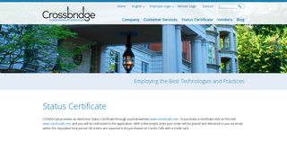 Status Certificate | Crossbridge Condominium Services